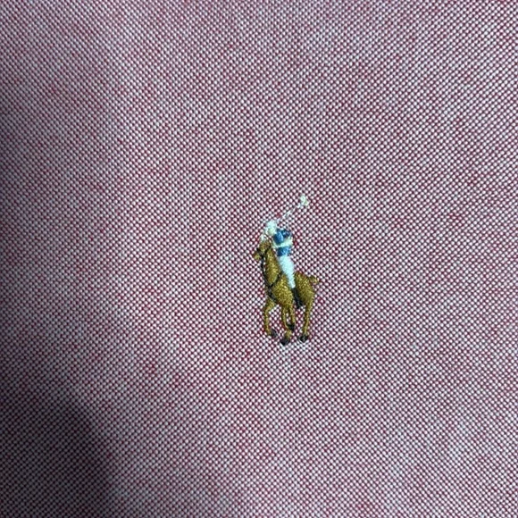 Ralph Lauren Sport Boy’s muted red Casual Button-Down Shirt Sz 14 - Picture 2 of 4